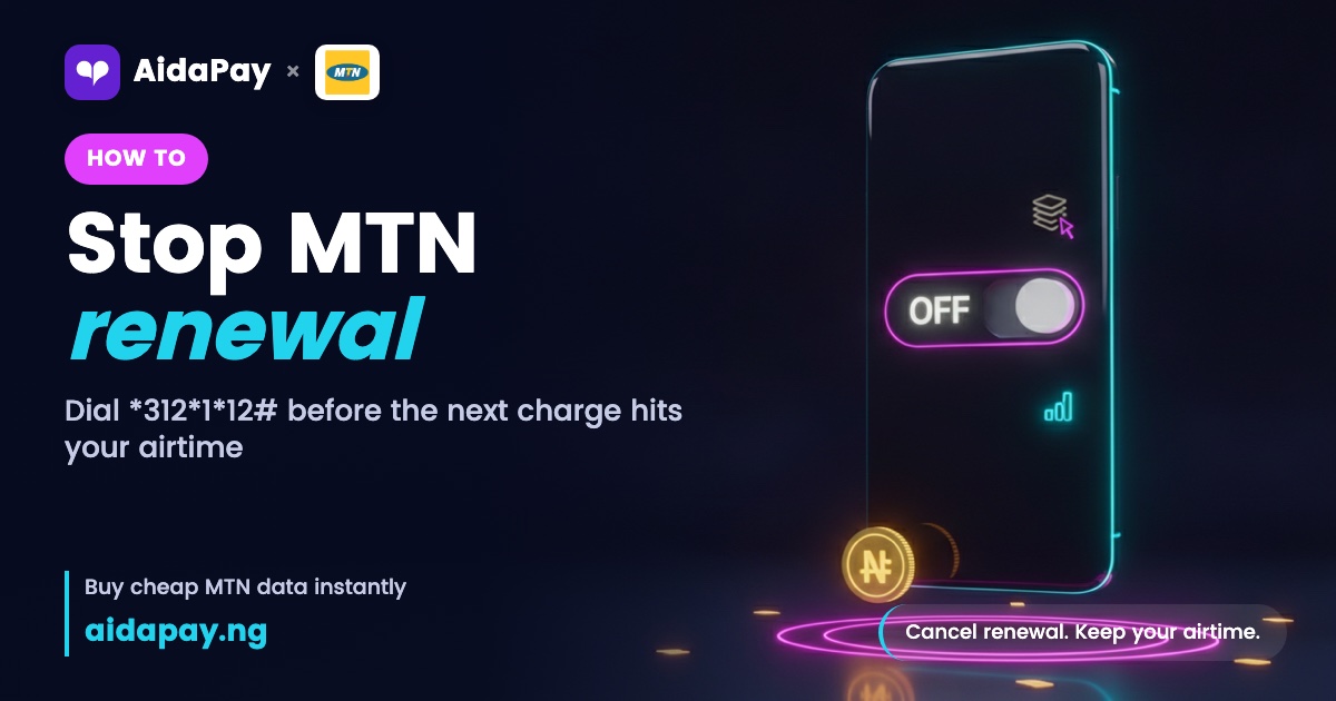 Dial *312*1*12#, text NO to 312, or switch it off in myMTN