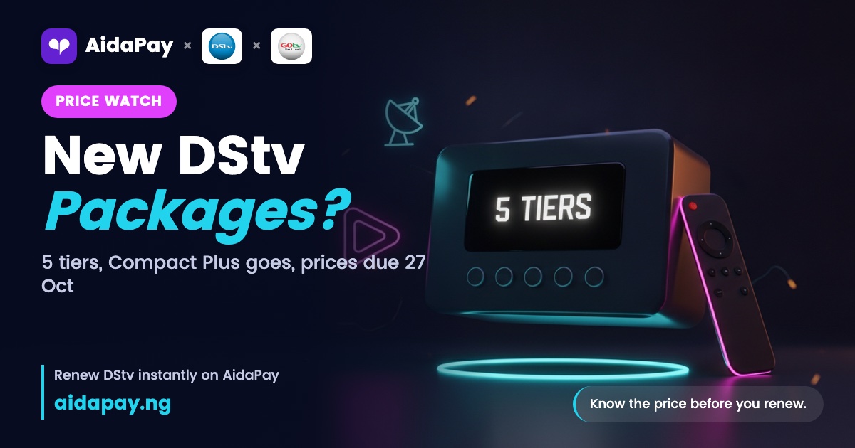 Starter, Select, Sports, Movies & Series and Premium, unveiled in Nigeria on 27 October