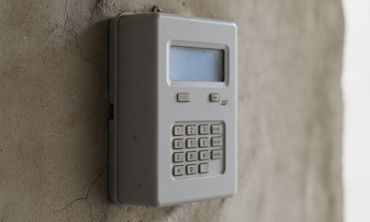 A prepaid electricity meter and keypad mounted on a wall, used for entering Ikeja Electric tokens