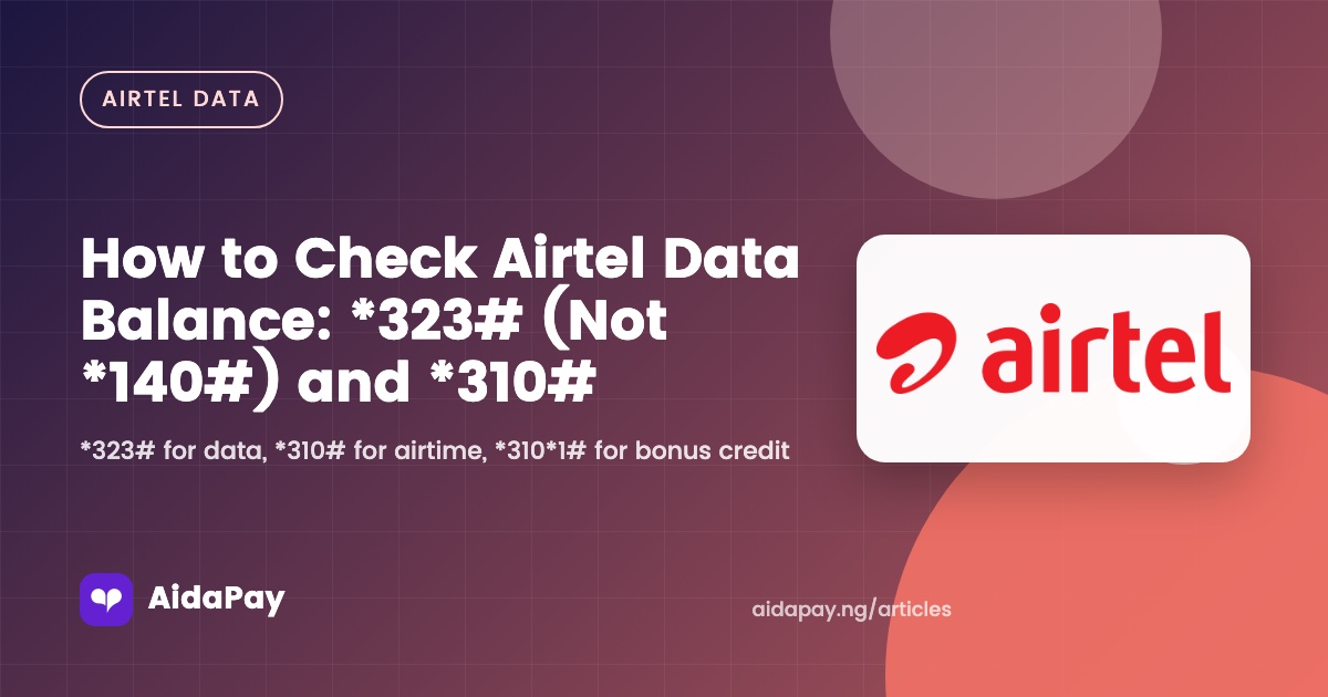 *323# for data, *310# for airtime, *310*1# for bonus credit